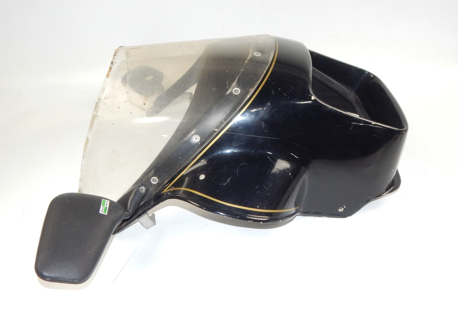 IC ITALCASCHI UNIVERSAL FIBERGLASS FAIRING COWLING BLACK YAMAHA LAVERDA GUZZI - MotoRaider