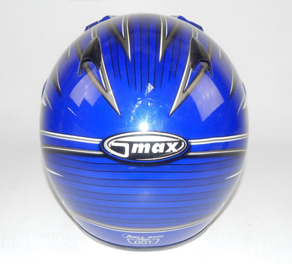 GMAX PLATINUM SERIES MOTORCYCLES FULL FACE HELMET SIZE S BLUE OFF ROAD ATV CROSS - MotoRaider