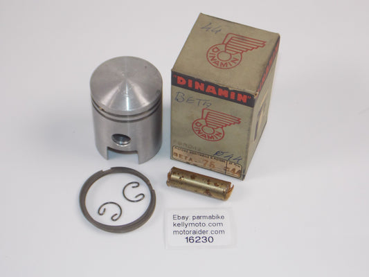 NOS DINAMIN 104 BETA 75 PISTON 44MM+12MM PIN+CIRCLIPS+RINGS VINTAGE ITALY #16230 - MotoRaider