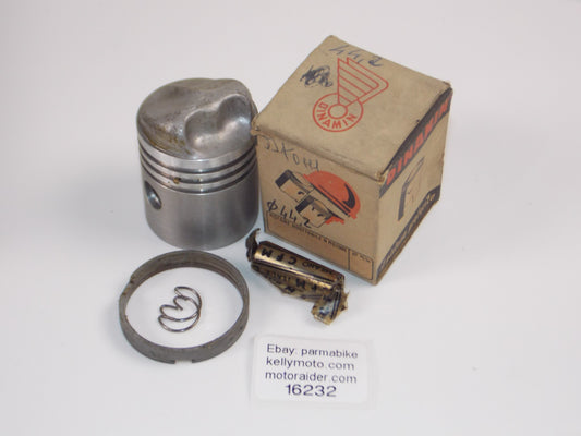 NOS DINAMIN 108 ITOM PISTON 44.2MM+12MM PIN+CIRECLIPS+RINGS VINTAGE ITALY#16232 - MotoRaider
