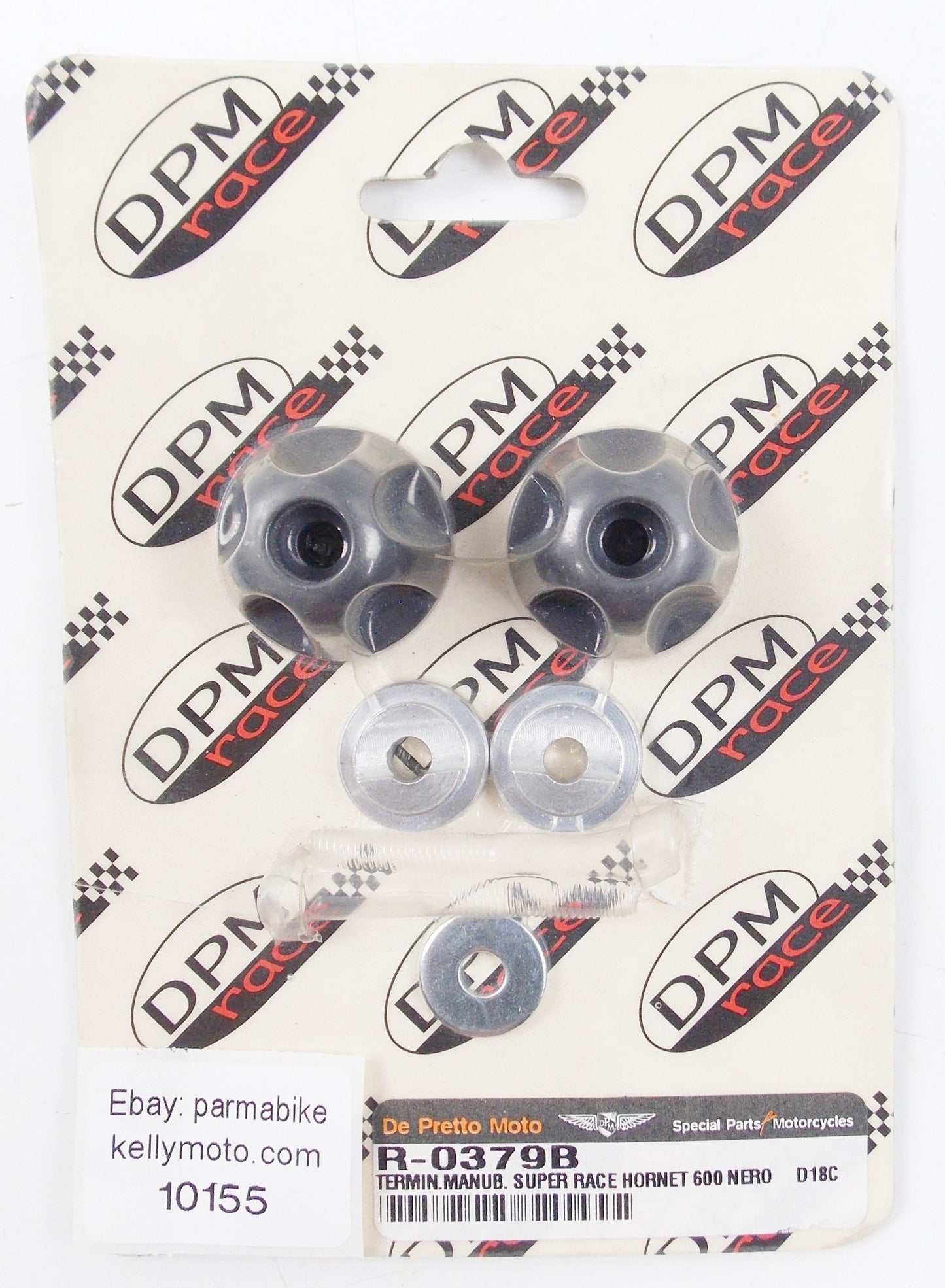 DE PRETTO MOTO ALLOY BAR END BLACK 1999-2002 SUPER RACE HORNET 600 R-0379B - MotoRaider
