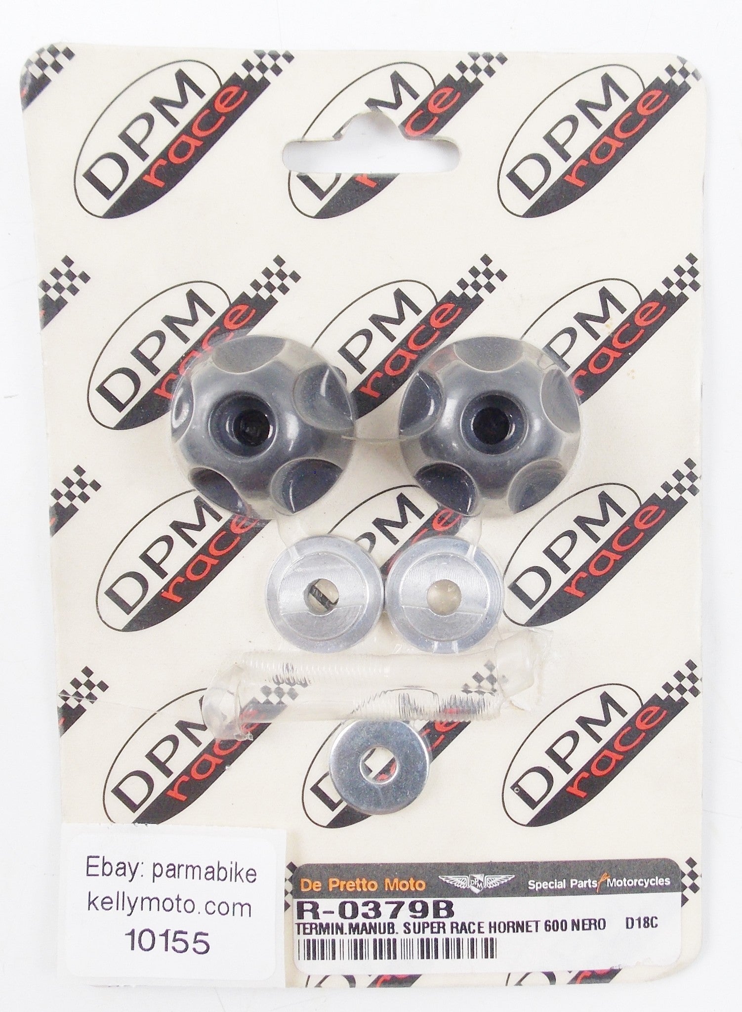DE PRETTO MOTO ALLOY BAR END BLACK 1999-2002 SUPER RACE HORNET 600 R-0379B - MotoRaider