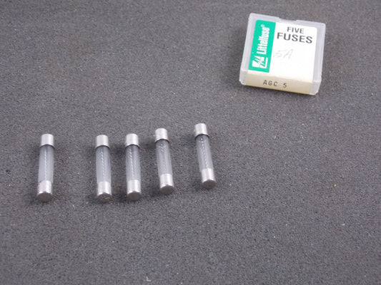 LITTELFUSE CARTRIDGE FUSE 5 Amp PKG OF 5 - MotoRaider
