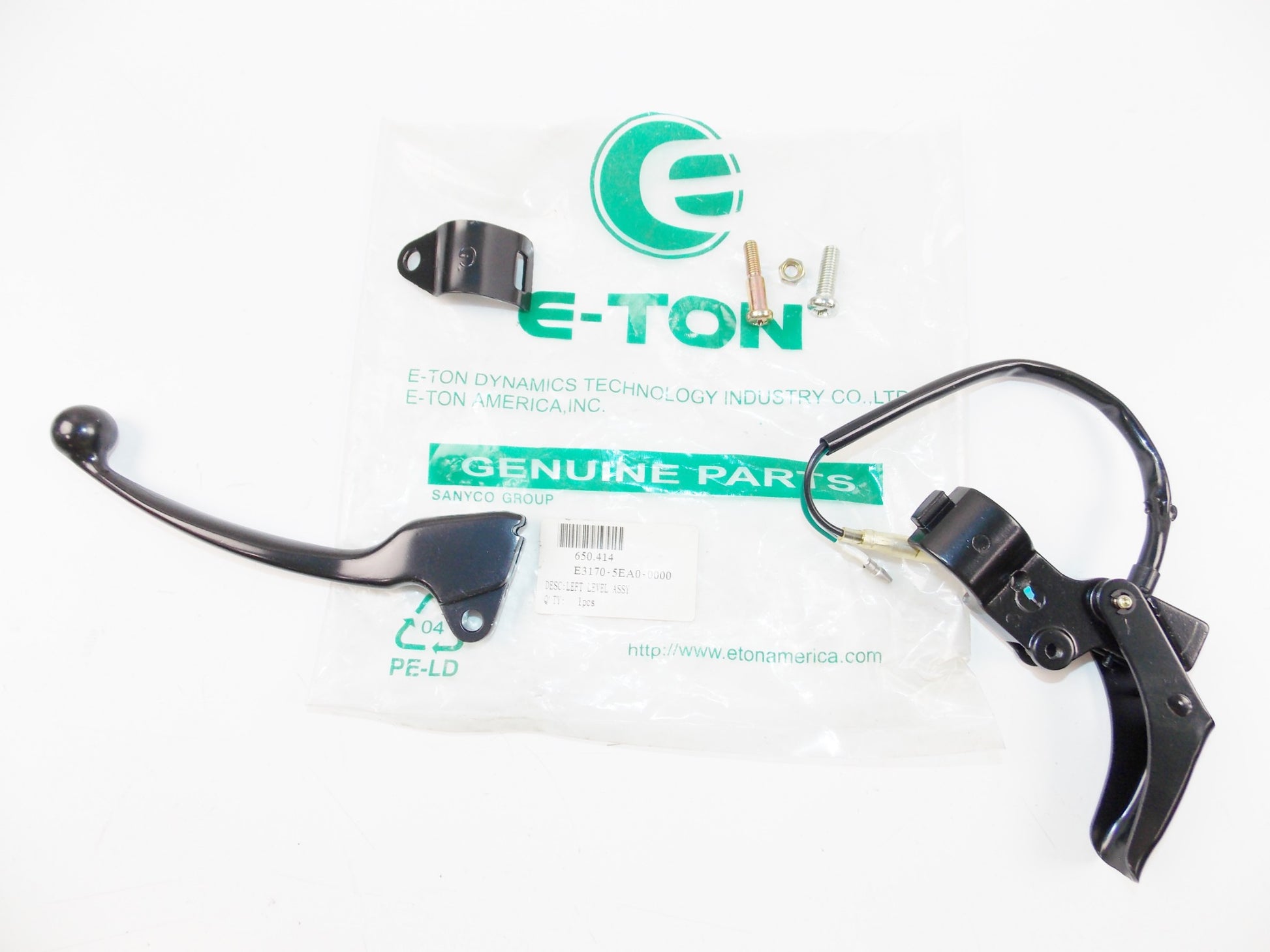NOS OEM E-TON LEVER ASSY LEFT  650.414 | E3170-5EA0-0000 - MotoRaider