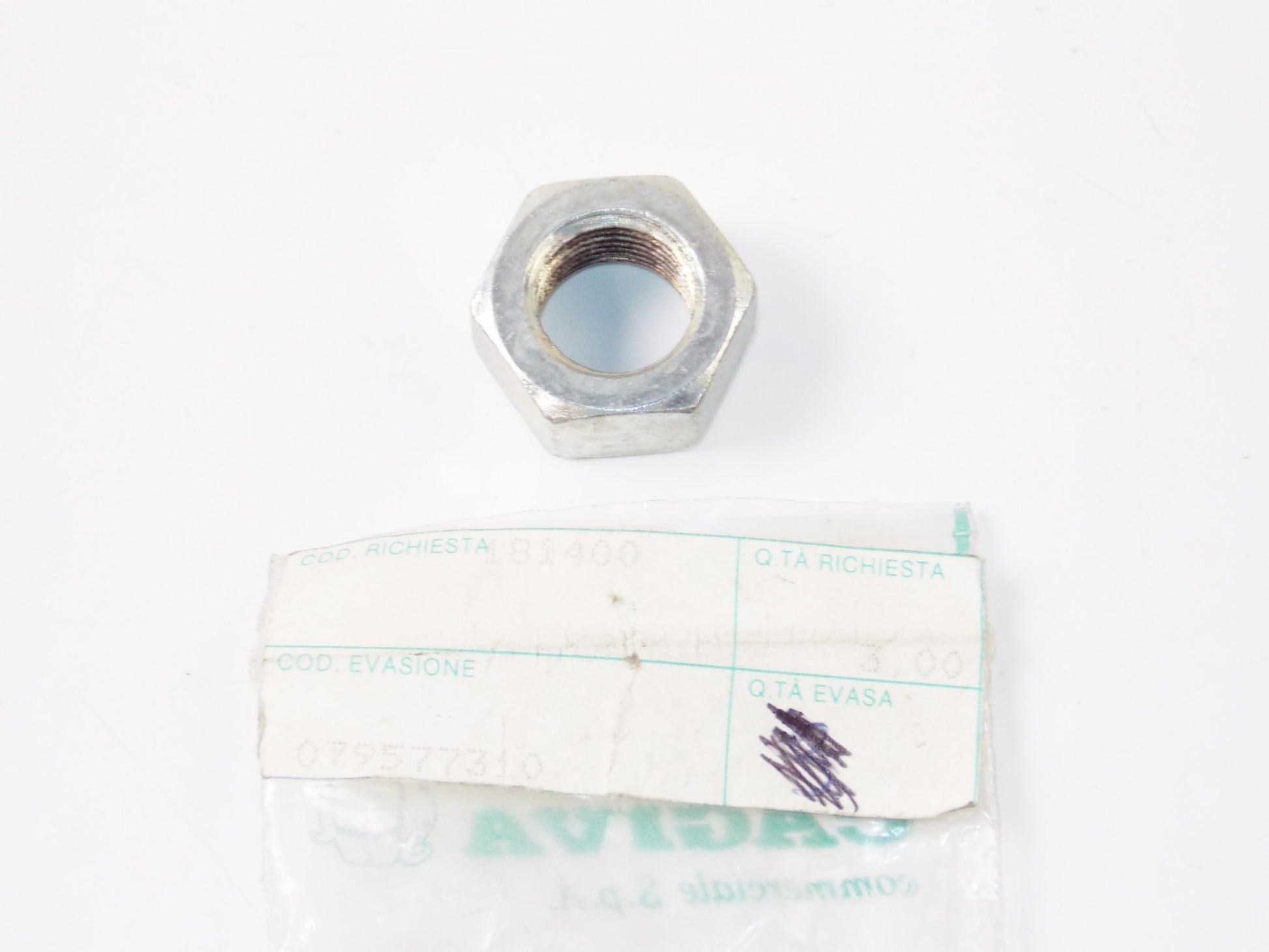 OEM DUCATI 350 500 TWIN/450 DESMO/600SL PANTAH/SPORT GT 750 HEX NUT 079577310 - MotoRaider