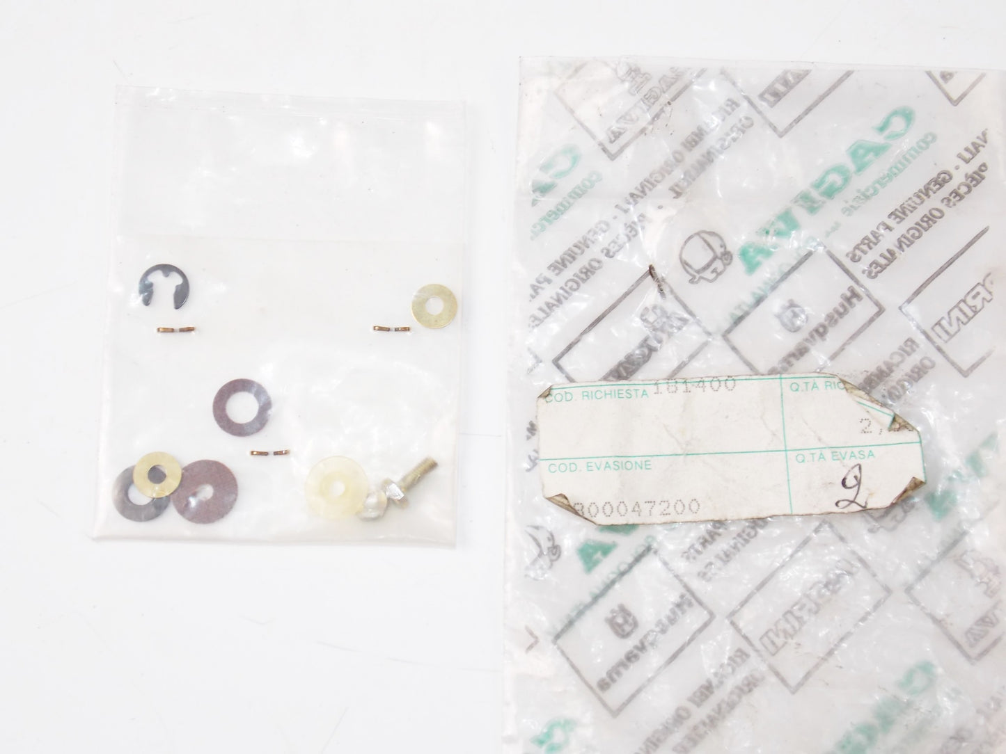 NOS OEM CAGIVA 1987 ALETTA ORO 125-S2  OIL TANK PLATE WASHERS KIT 800047200 - MotoRaider