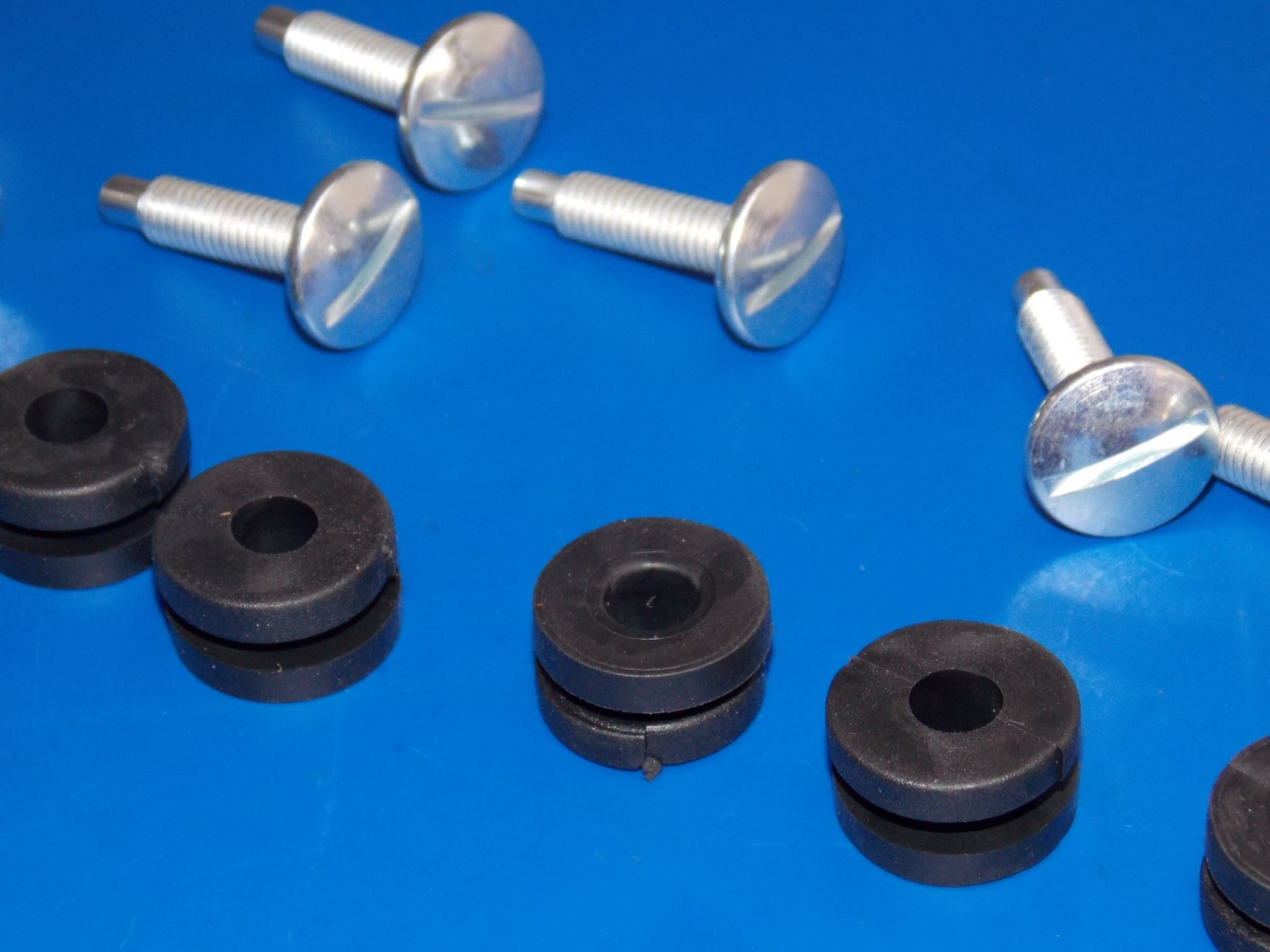 1970-80's KTM FRAME SIDE PANELS MOUNTING 6 SCREWS+RUBBER GROMMETS CHASSIS PLATES - MotoRaider