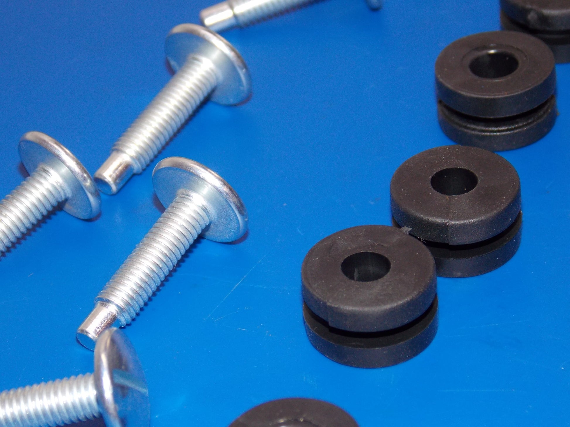 1970-80's KTM FRAME SIDE PANELS MOUNTING 6 SCREWS+RUBBER GROMMETS CHASSIS PLATES - MotoRaider