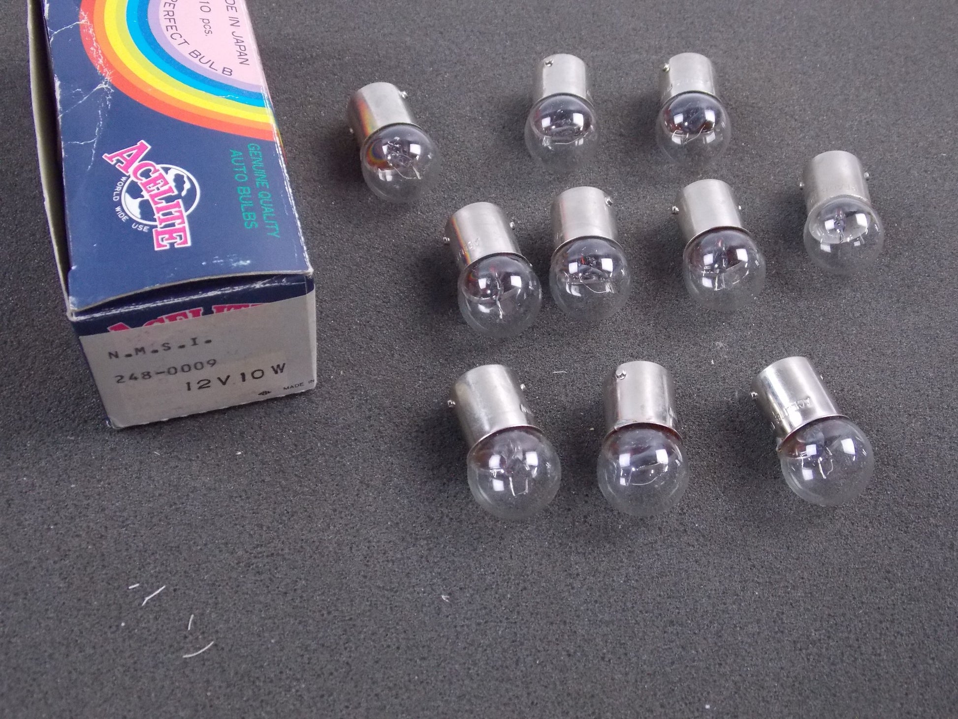 ACELITE BULB LIGHT 12V 10W BOX of10 AUTOMOTIVE MOTORCYCLES 248-0009 - MotoRaider