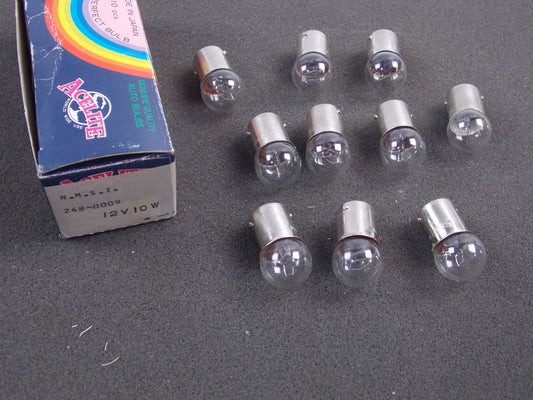 ACELITE BULB LIGHT 12V 10W BOX of10 AUTOMOTIVE MOTORCYCLES 248-0009 - MotoRaider