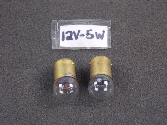 (2) LIGHT BULB 12V-5W AUTOMOTIVE MOTORCYCLES YAMAHA HONDA SUZUKI KAWASAKI - MotoRaider