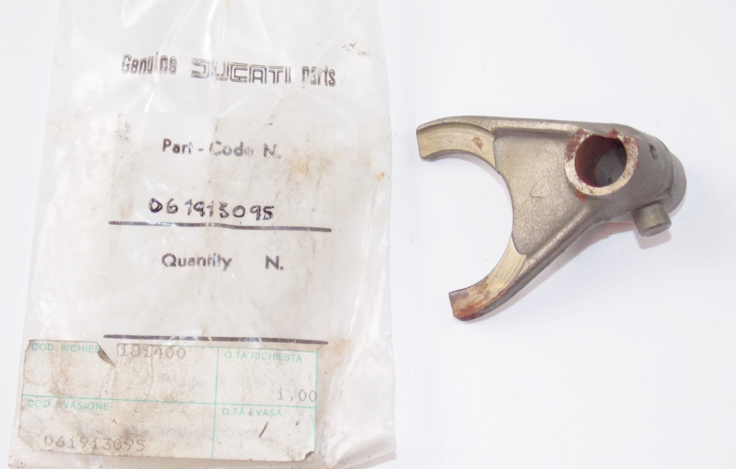 OEM DUCATI 350-500 GTV DROPOUT GRAFT 3rd-4th SPEED TRANSMISSION FORK 061913095 - MotoRaider