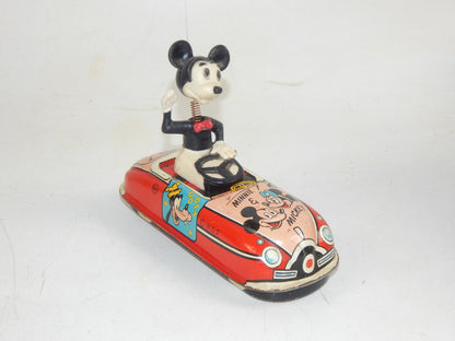 1950's TIN FRICTION TOY CAR MAR WDP DISNEY MINNIE MICKEY PLUTO GOOFY DONALD - MotoRaider