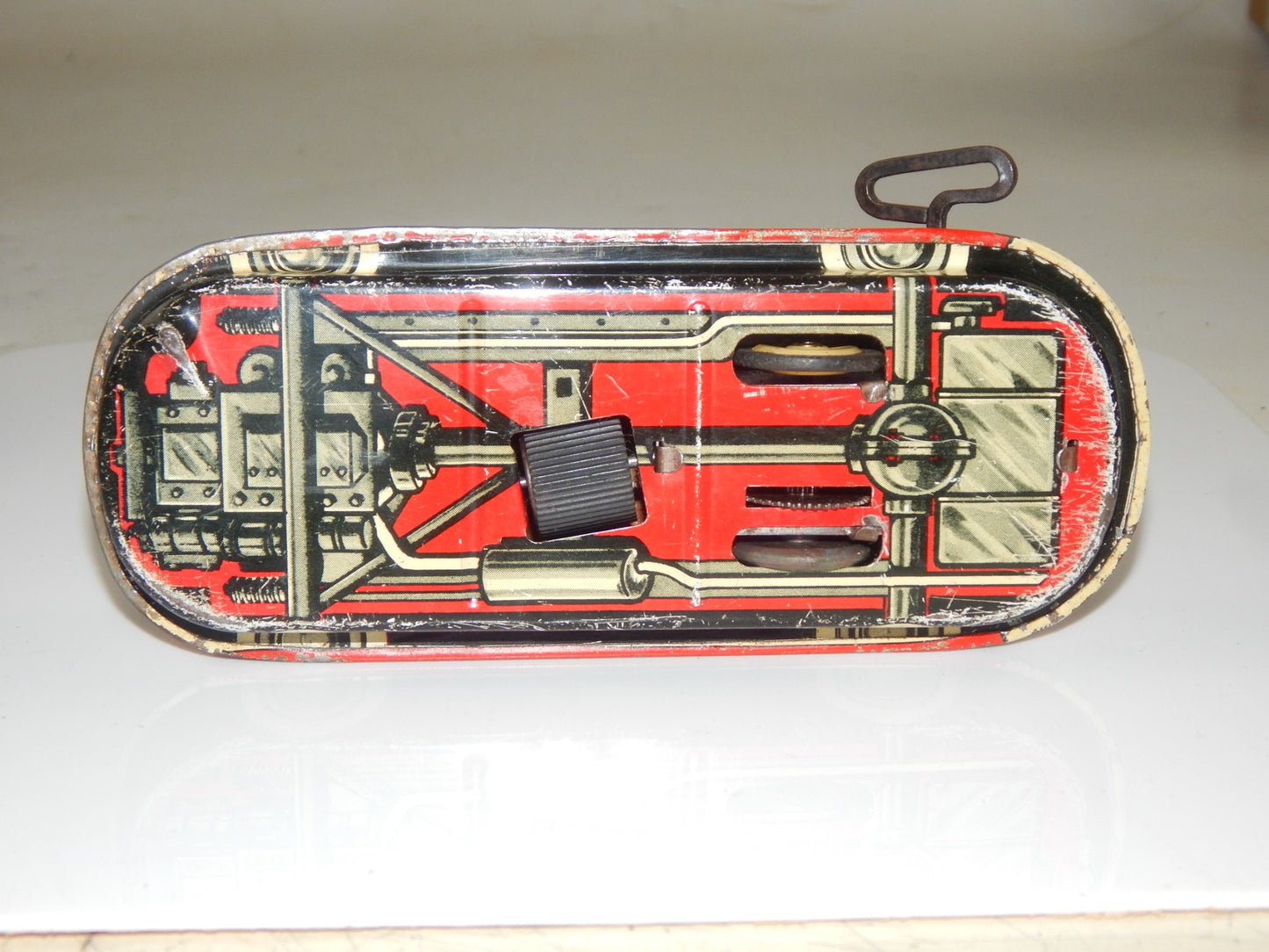1950's TIN FRICTION TOY CAR MAR WDP DISNEY MINNIE MICKEY PLUTO GOOFY DONALD - MotoRaider