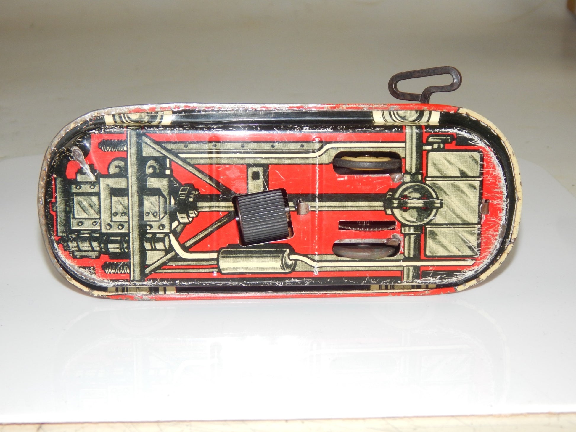 1950's TIN FRICTION TOY CAR MAR WDP DISNEY MINNIE MICKEY PLUTO GOOFY DONALD - MotoRaider