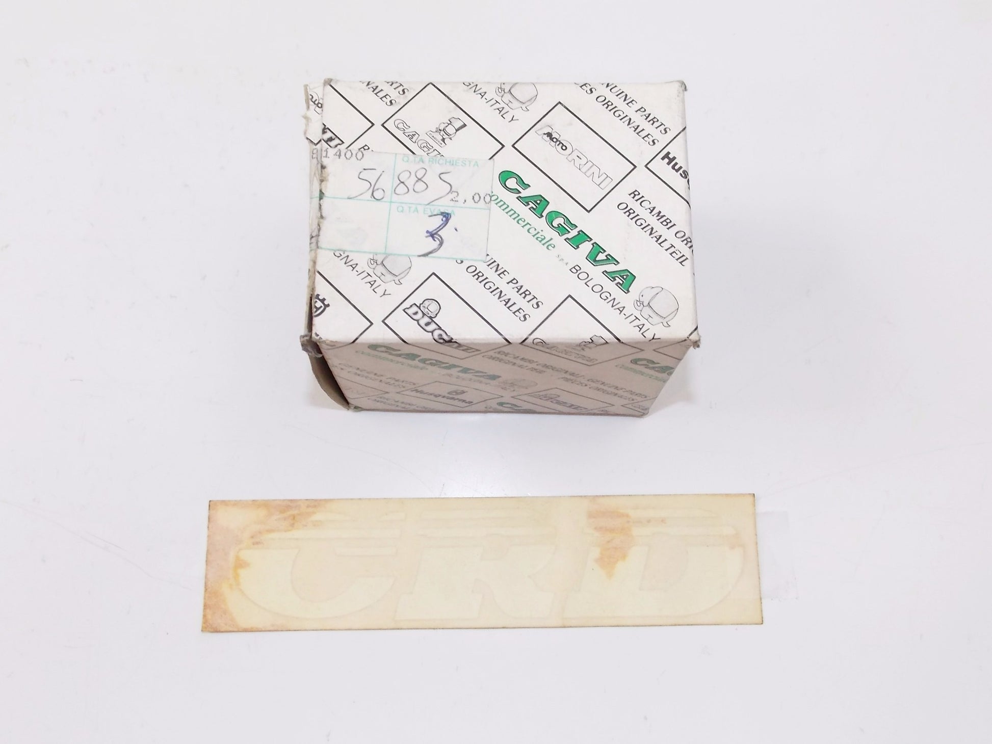 NOS OEM CAGIVA 1987-1988 FRECCIA 125 DUCATI MORINI STICKER "CRD" 800056885 - MotoRaider