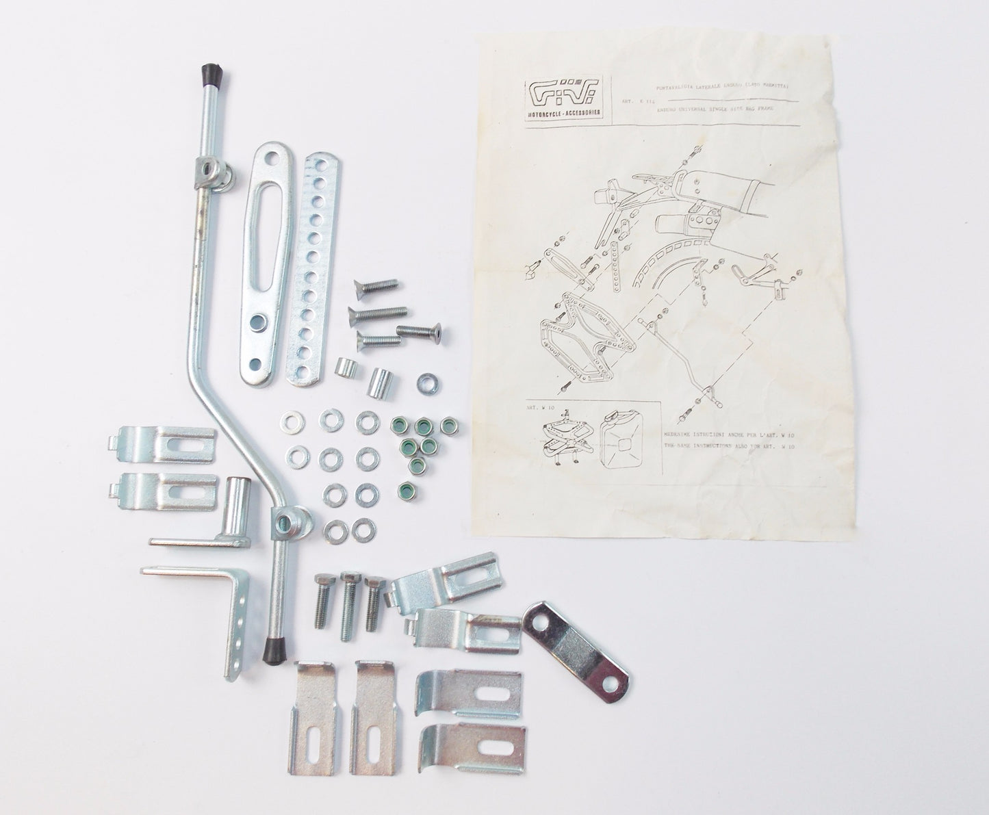 GIVI ENDURO UNIVERSAL SINGLE SIDE BAG FRAME BMW LENGTH 11" + KEYS + HARDWARE KIT - MotoRaider
