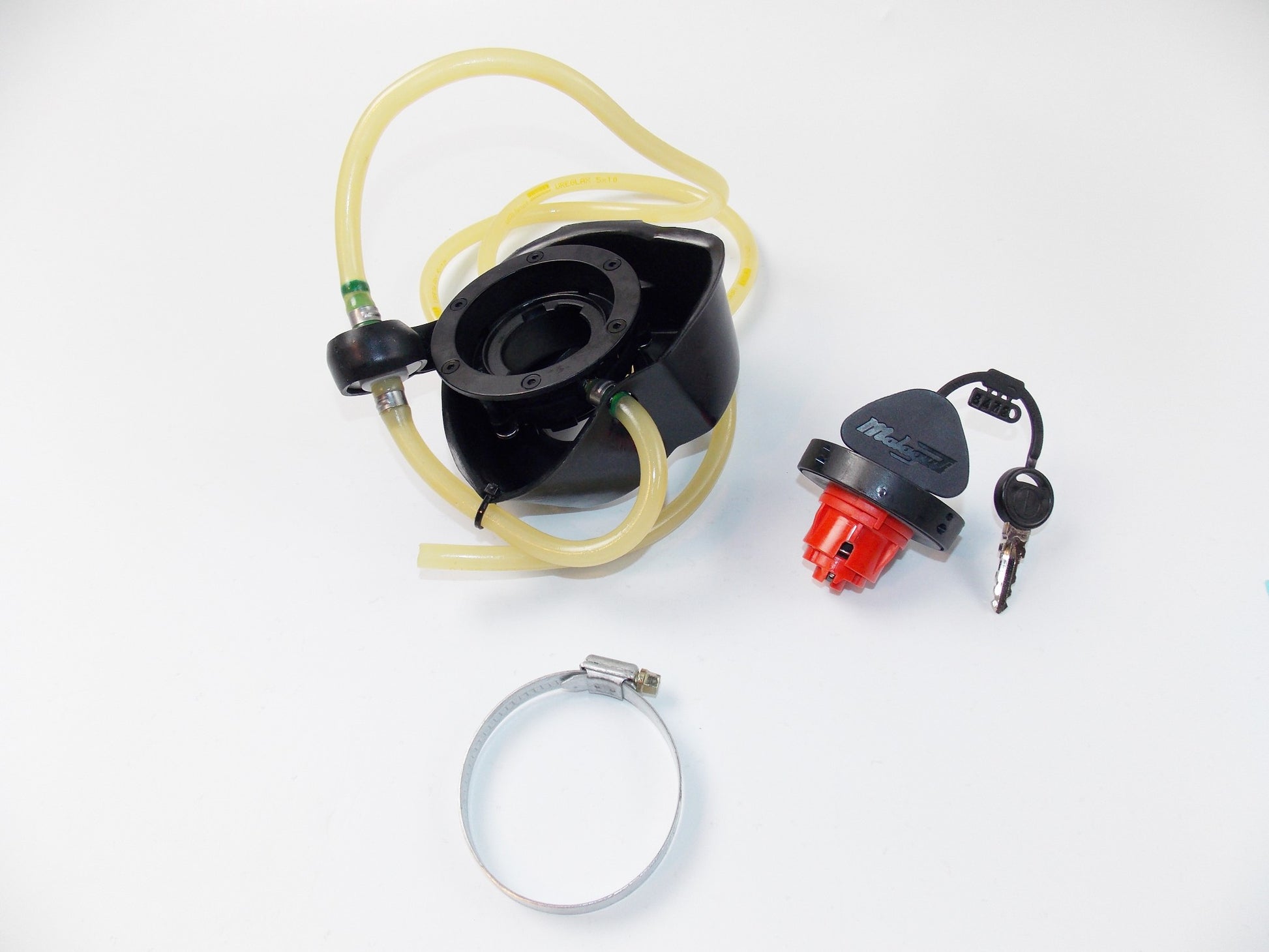 OEM MALAGUTI CROSSER CR1 RED TAIL GAS TANK COVER + FUEL CAP + GASKET 063.244.81 - MotoRaider