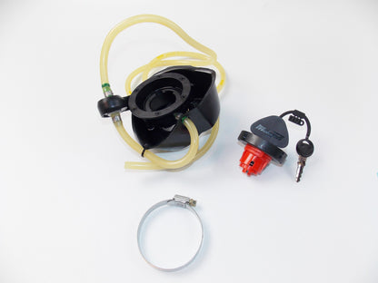 OEM MALAGUTI CROSSER CR1 RED TAIL GAS TANK COVER + FUEL CAP + GASKET 063.244.81 - MotoRaider
