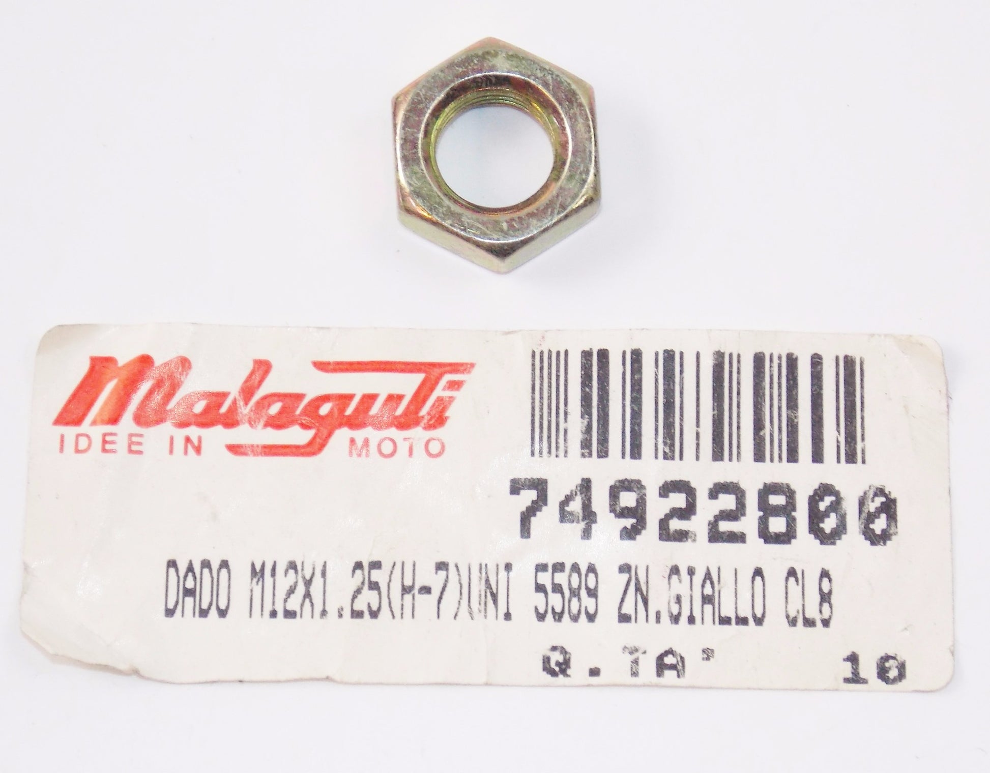 NOS OEM MALAGUTI MADISON 125/ R125 PULLEY TRANSMISSION NUT M12x1.25 749.228.00 - MotoRaider