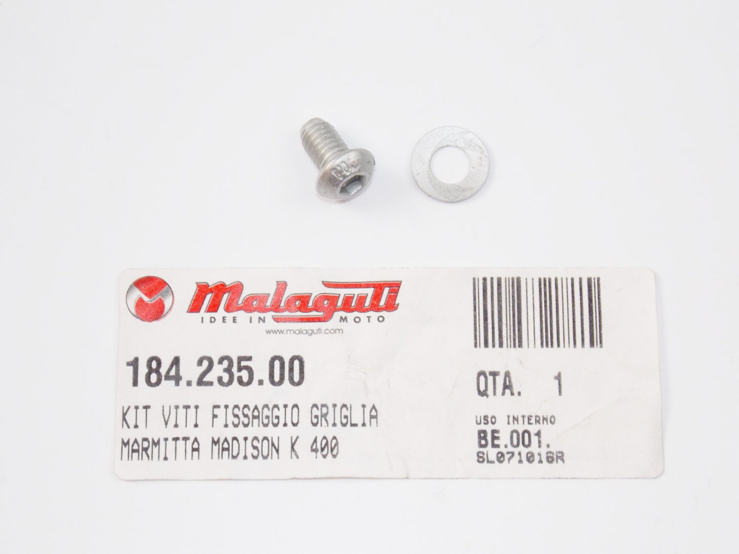NOS OEM MALAGUTI MADISON K 400 PASSWORD 250 EXHAUST SCREW SET 184.235.00 - MotoRaider