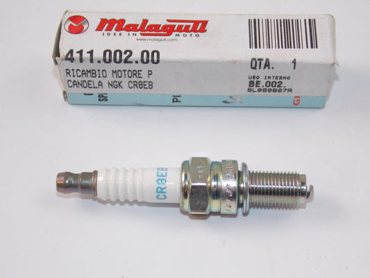 NOS OEM MALAGUTI STANDAR SPARK PLUG NGK CR8EB 411.002.00 - MotoRaider