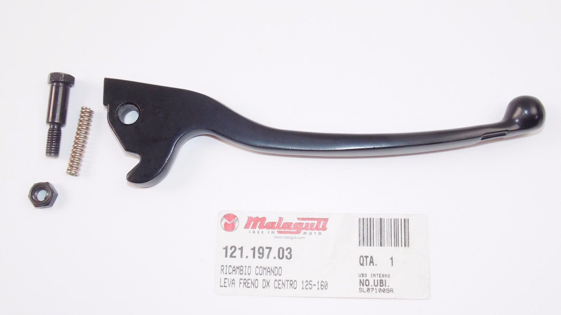NOS OEM MALAGUTI CENTRO 125-160 4T I.E. EURO 3 RH BRAKE LEVER SET 121.197.03 - MotoRaider