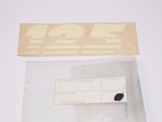 NOS OEM CAGIVA 1986 ELEFANT 2 125 DUCATI HUSQVARNA TRIM STICKER "125" 800048965 - MotoRaider