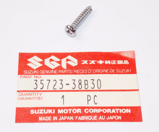 NOS OEM SUZUKI 90-93 VX800 TAIL LIGHT LENS SCREW 35723-38B30 - MotoRaider