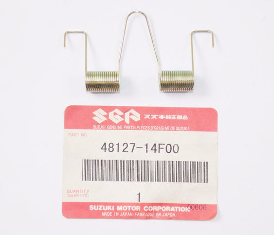 NOS OEM SUZUKI 88-02 AN250 W-K2 REAR LEG SHIELD SPRING FUEL LID 48127-14F00 - MotoRaider
