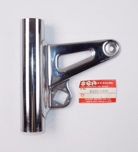 NOS OEM SUZUKI 83-86 GS550 GR650 RH CHROME HEADLAMP BRACKET 51530-15500 - MotoRaider