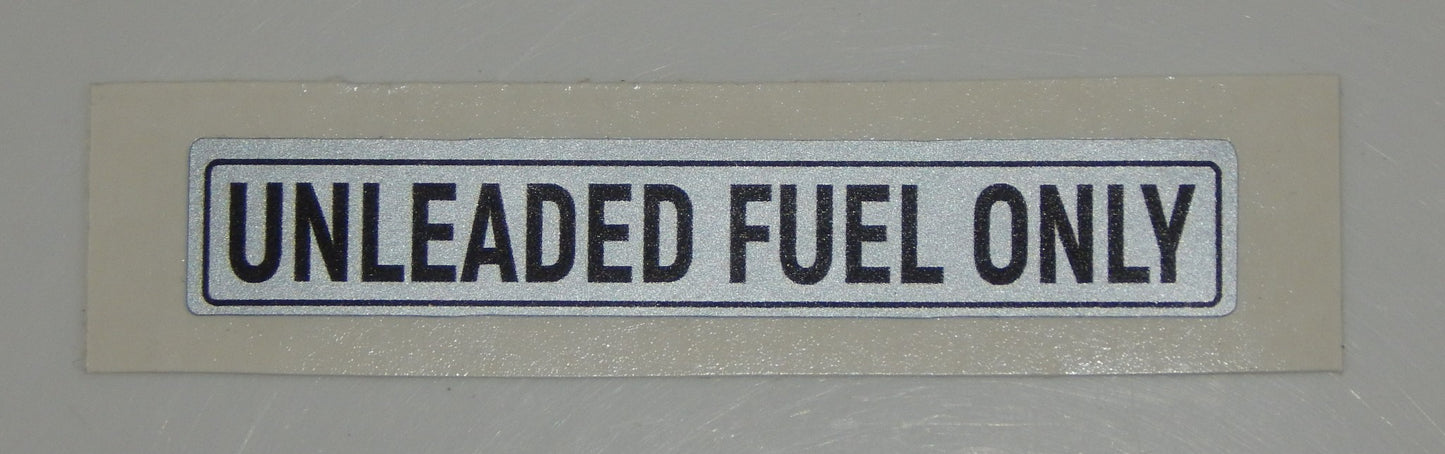 "UNLEADED FUEL ONLY" STICKER DECAL SILVER VW VANAGON GOLF MERCEDES BMW FORD AUDI - MotoRaider