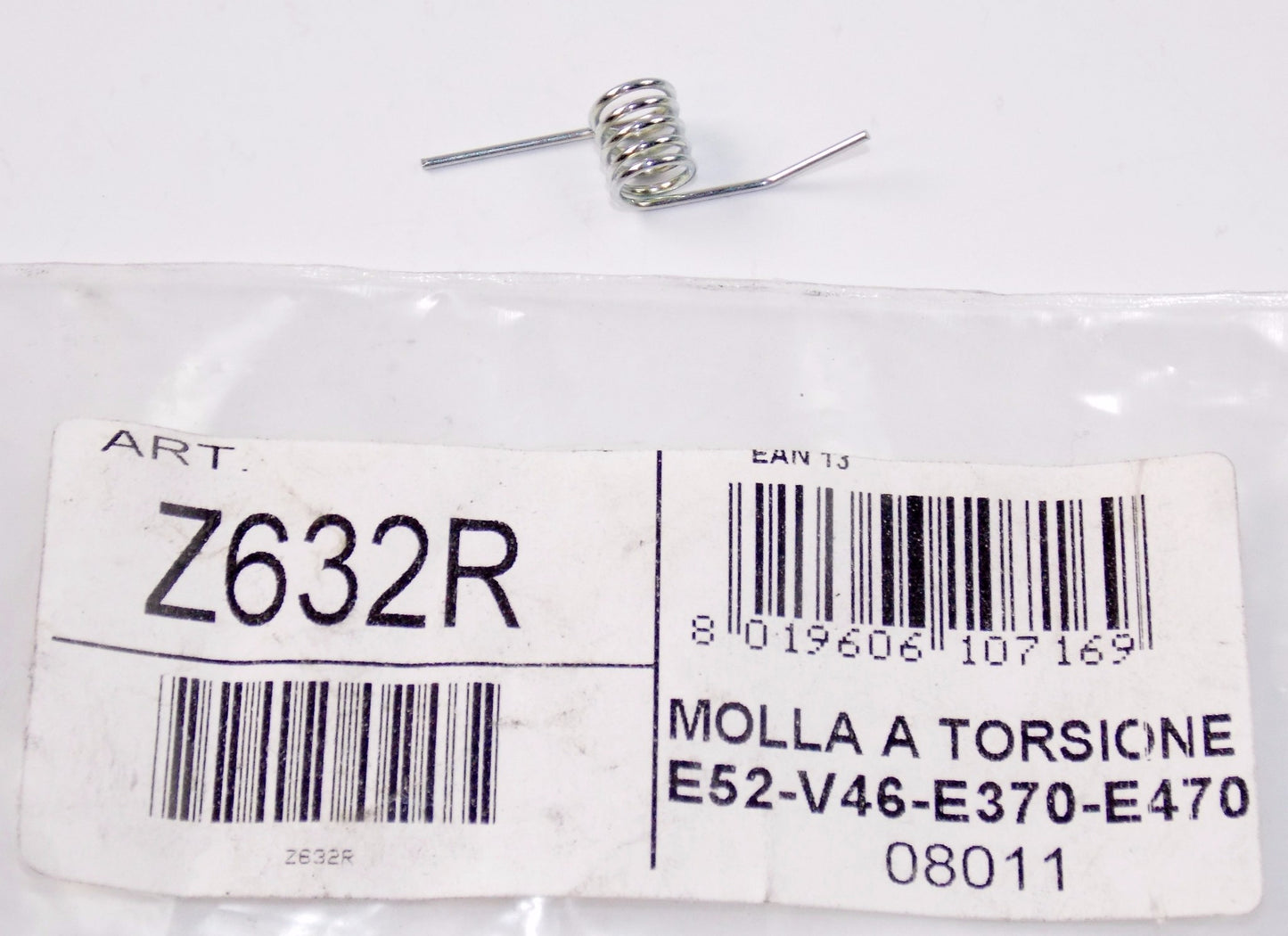 NOS SPRING TORSION Z632R MALAGUTI E52 V46 E370 E470 - MotoRaider