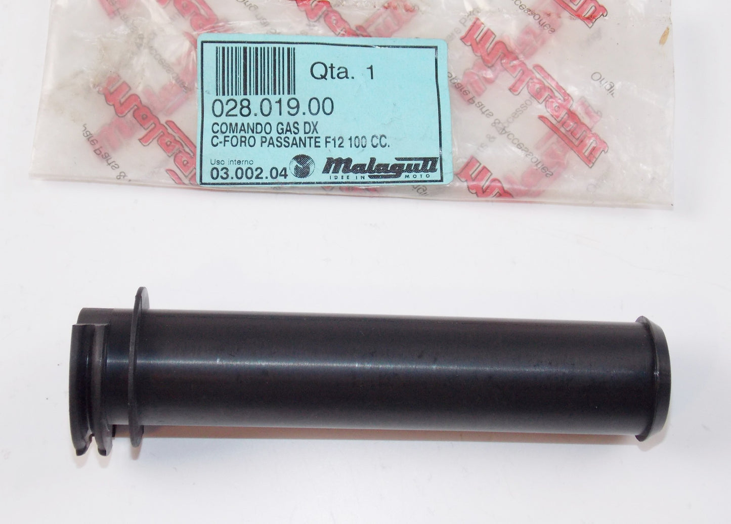 NOS OEM MALAGUTI F12-100 CIAK 150 THROTTLE TUBE DOMINO 028.019.00 - MotoRaider