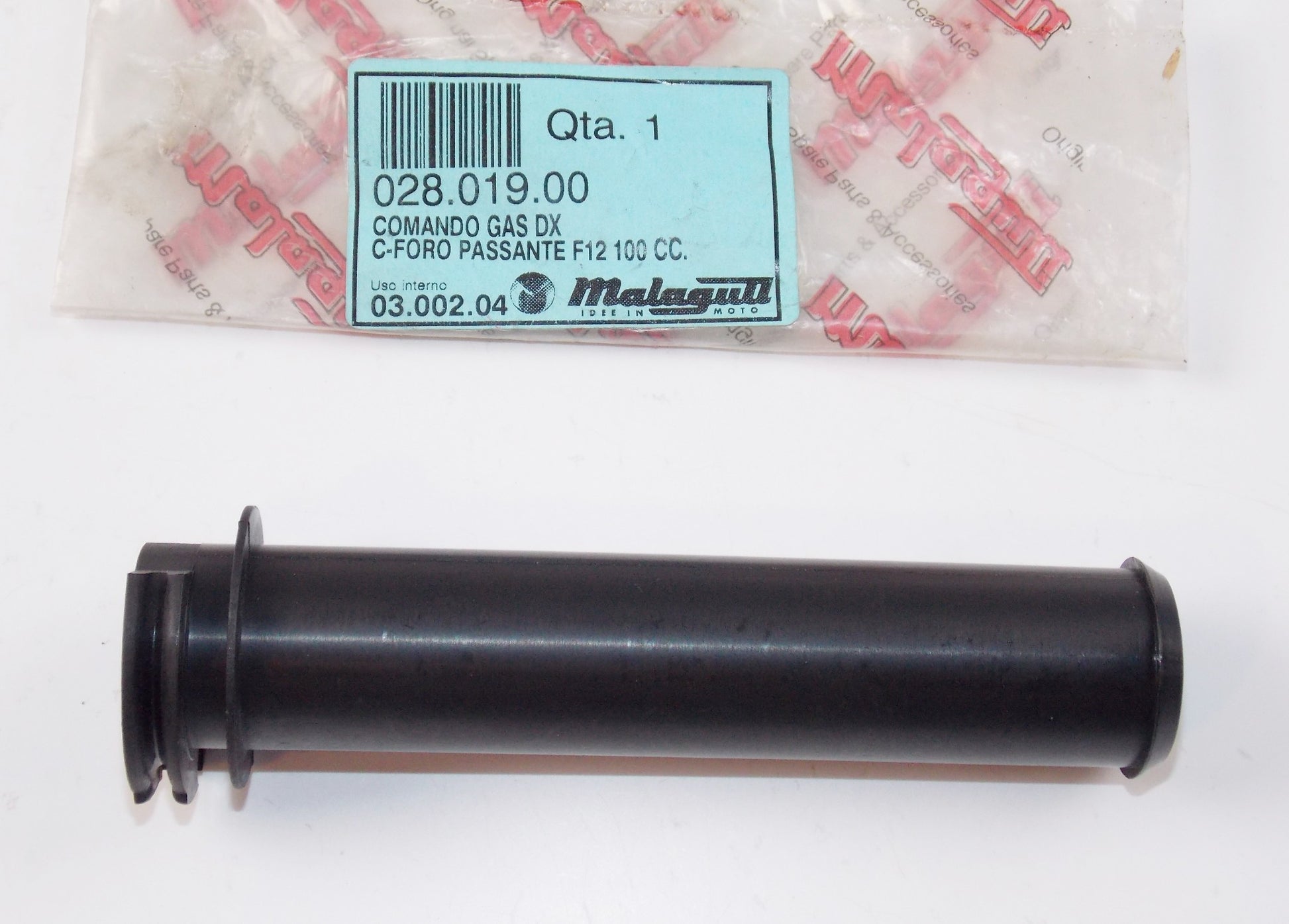NOS OEM MALAGUTI F12-100 CIAK 150 THROTTLE TUBE DOMINO 028.019.00 - MotoRaider