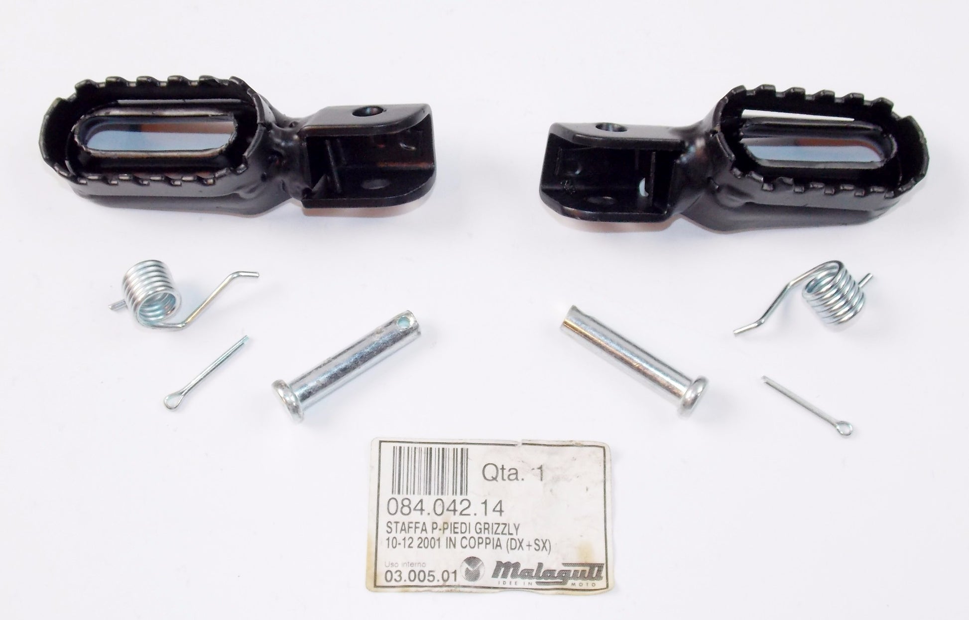 NOS OEM MALAGUTI 08-09 GRIZZLY 10” 12" CE FOOT REST SET 084.042.14 - MotoRaider