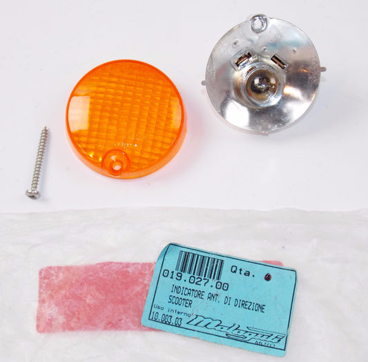 NOS OEM MALAGUTI CENTRO SL F10 WAP/50 A.C. FRONT INDICATOR SET 019.027.00 - MotoRaider