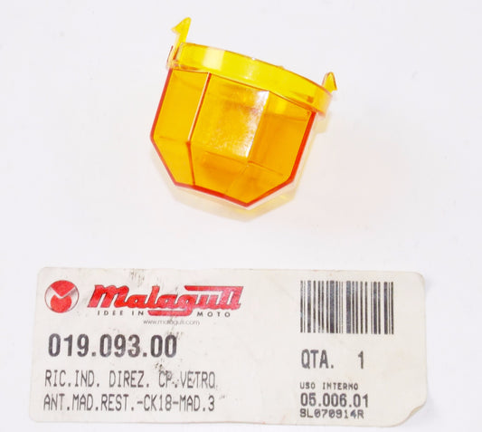 NOS OEM MALAGUTI MADISON PASSWORD FRONT INNER INDICATOR AMBER LENS 019.093.00 - MotoRaider
