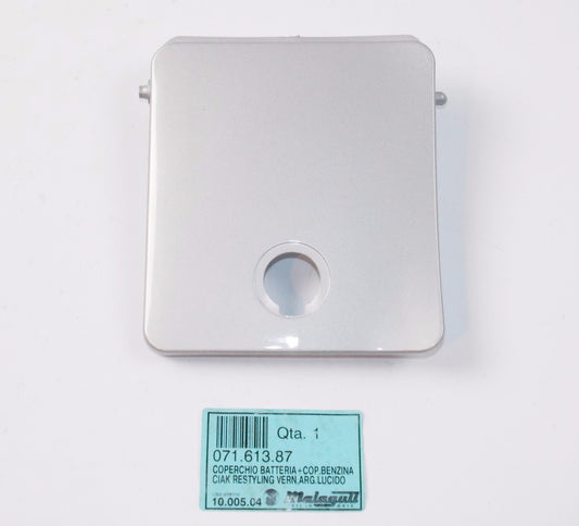 NOS OEM MALAGUTI CIAK RESTYLING PULISH SILVER BATTERY COVER 071.613.87 - MotoRaider