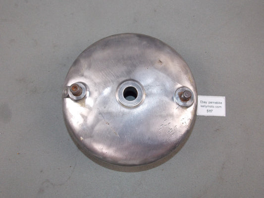 1973 PUCH GS 175 REAR WHEEL BRAKING HUB PLATE + BRAKE SHOES MC GS 125 175 - MotoRaider