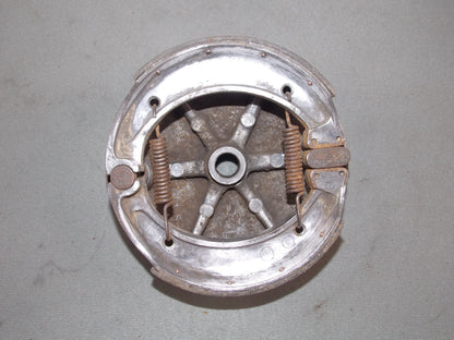 1973 PUCH GS 175 REAR WHEEL BRAKING HUB PLATE + BRAKE SHOES MC GS 125 175 - MotoRaider