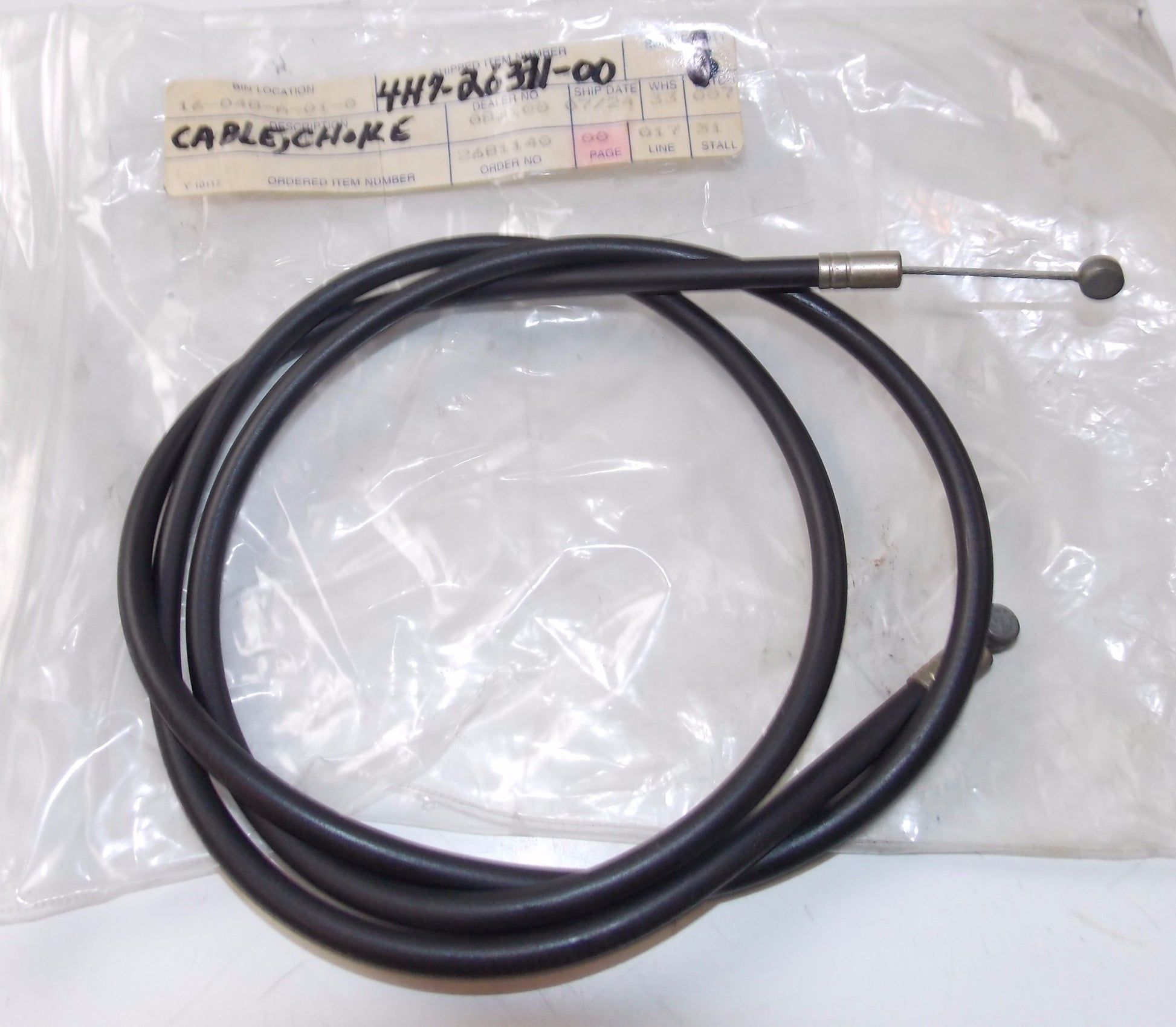 NOS OEM YAMAHA 1980 XJ650 THROTTLE CABLE 4H7-26311-00 - MotoRaider