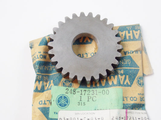 NOS OEM YAMAHA 69-71 AT1E AT1M CT1 AT1B TRANSMISSION GEAR 3RD WHEEL 248-17231-00 - MotoRaider
