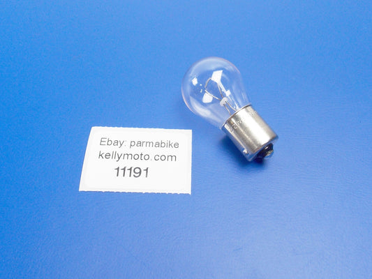 NOS PHILLIP 12498 BULB LIGHT 12V BASE P21W CLEAR TAIL LIGHT MOTORCYCLE SCOOTER - MotoRaider