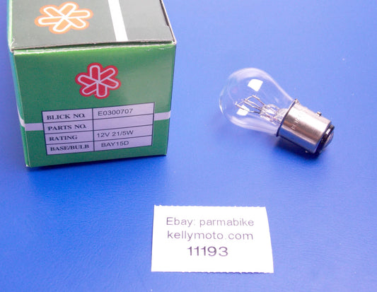 BLICK E0300707 AUTO LAMP BULB LIGHT 12V 21/5W BASE BAY15D DOUBLE DEAM PKG OF 10 - MotoRaider