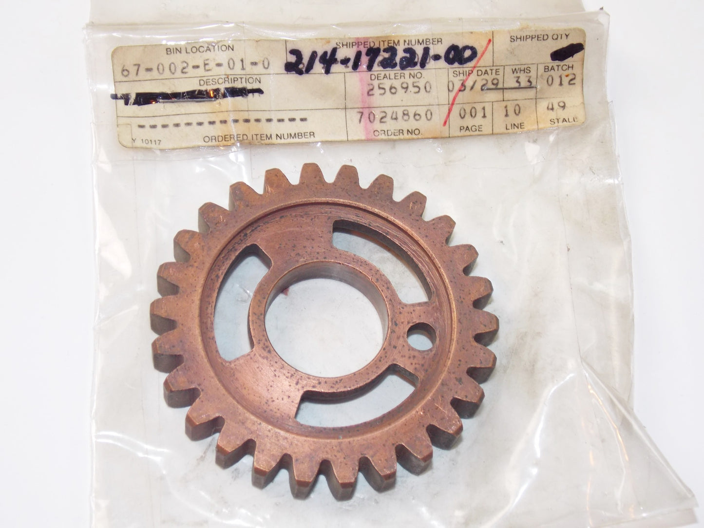 NOS OEM YAMAHA 1968-1970 DT1 DT1B DT1S DT1C DT1CMX GEAR 2ND WHEEL # 214-17221-00 - MotoRaider