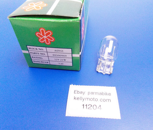 BLICK A6941 E0300969 AUTO BULB LIGHT SINGLE LARGE 12V 21W BASE T20 PKG OF 10 - MotoRaider