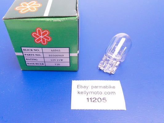 BLICK A6941 E0300969 AUTO BULB LIGHT SINGLE LARGE 12V 21W BASE T20 PKG OF 9 - MotoRaider