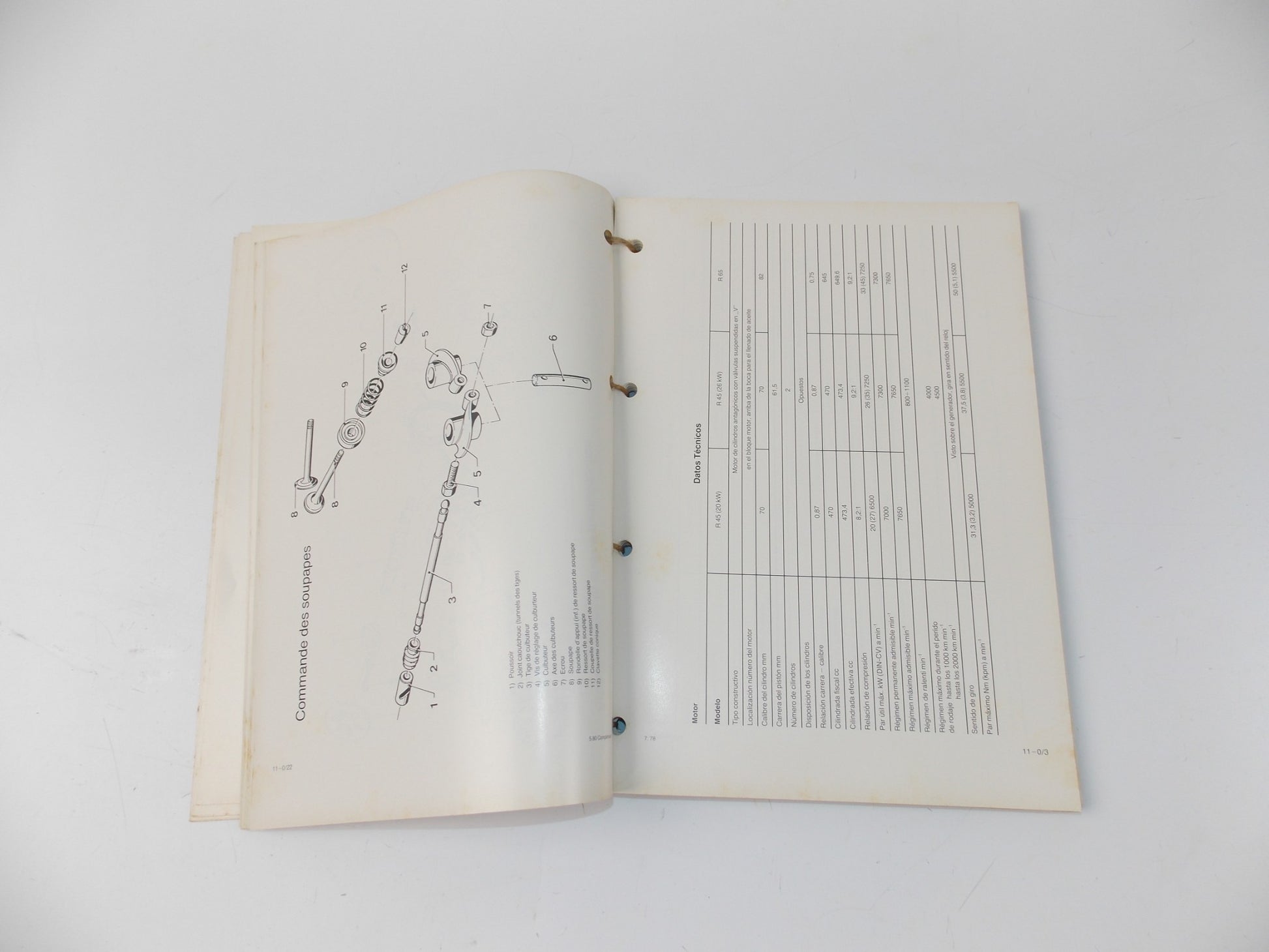 1980 BMW R45/R65 REPAIRING BOOK DEALER MANUAL FRENCH ITALIAN SPANISH DUTCH - MotoRaider