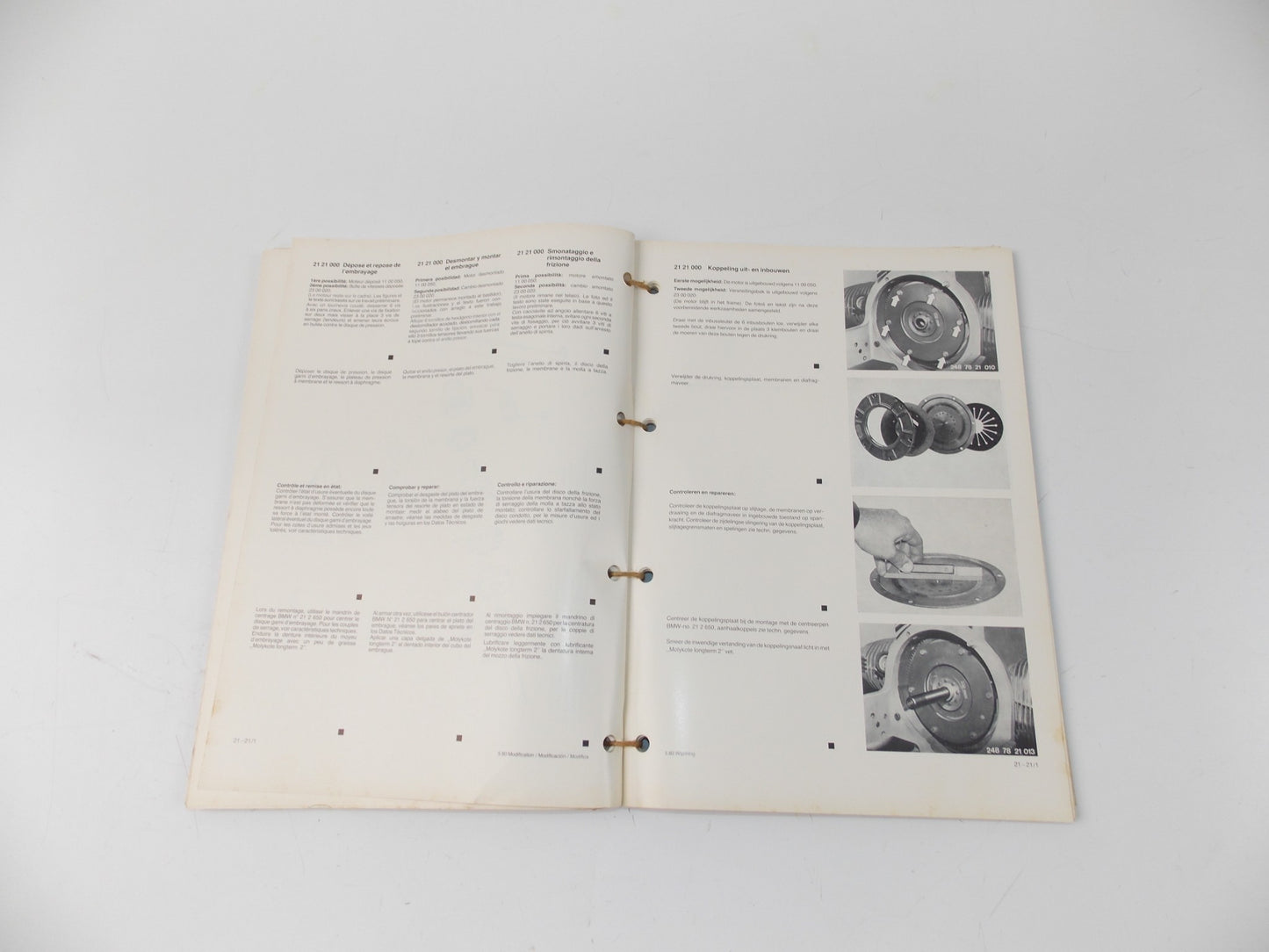 1980 BMW R45/R65 REPAIRING BOOK DEALER MANUAL FRENCH ITALIAN SPANISH DUTCH - MotoRaider